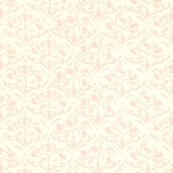 Melody Jane Dollhouse Art Nouveau Pink Arabesque Tulip Miniature Print 112 Wallpaper