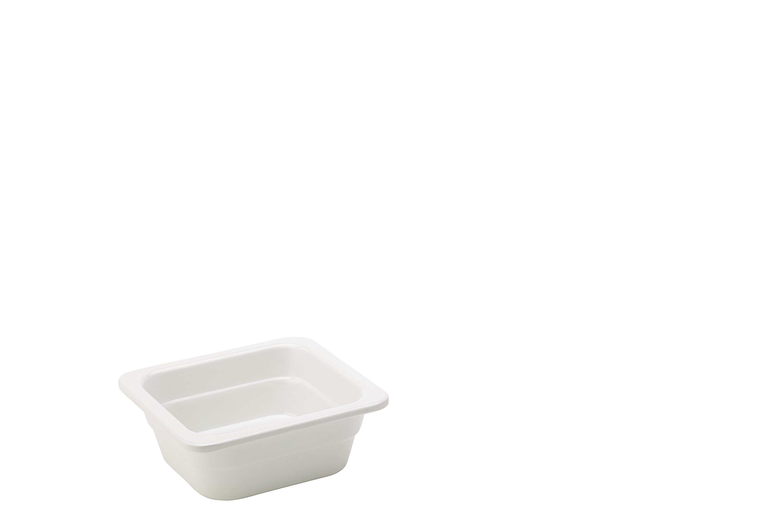 Utopia Melamine Gastronorms & Buffetware, JMP138-000000-B01001, Melamine White GN 1/6 - 2.5" (6.5cm) Deep (Box of 1)