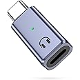 MoKo Lightning to USB C Audio Adapter Support Line Control, USB C Male to Female Lightning Headphone Earphone Adapter for iPhone 16 15 Pro Max Plus, iPad Air/Pro, Not for Charging/Data Transfer, Gray