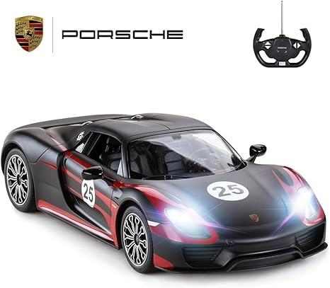 Amazon ポルシェrcモデルカー Rastar 1 14ポルシェ918スパイダー 玩具の自動車 ランプ点灯可能 黒 ブラック ラジコン ドローン 通販