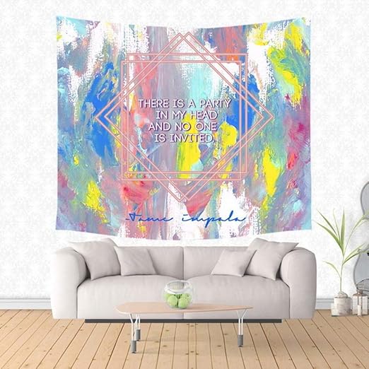 Smxsqay 3d Tapiz Tengo Una Fiesta En Mi Cabeza Mantel Arte
