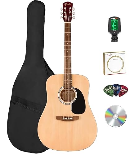 Amazon.com: Fender CD-60S Acoustic Guitar - Natural Bundle with
