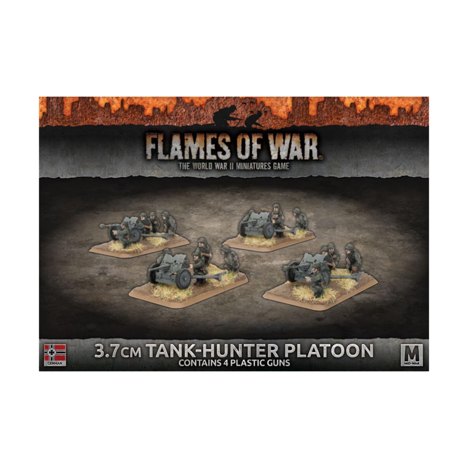 Flames of War German 3.7cm Tank-Hunter Platoon (mid-war, GBX114)