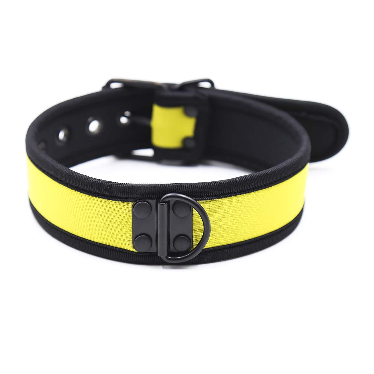 Neoprene Puppy Custom Choker Collar for Men Women (Yellow)