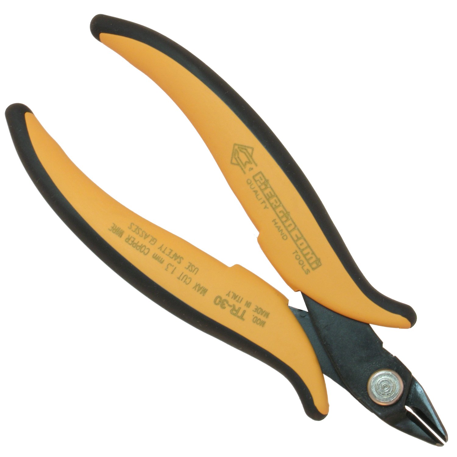 Piergi Acomi Medium Side Cutter 21 with 12-Degree Head and 8 mm Cutting Length for a Smooth Cut Copper and Soft Wires Up to 1.3 mm Diameter 16 AWG – TR30