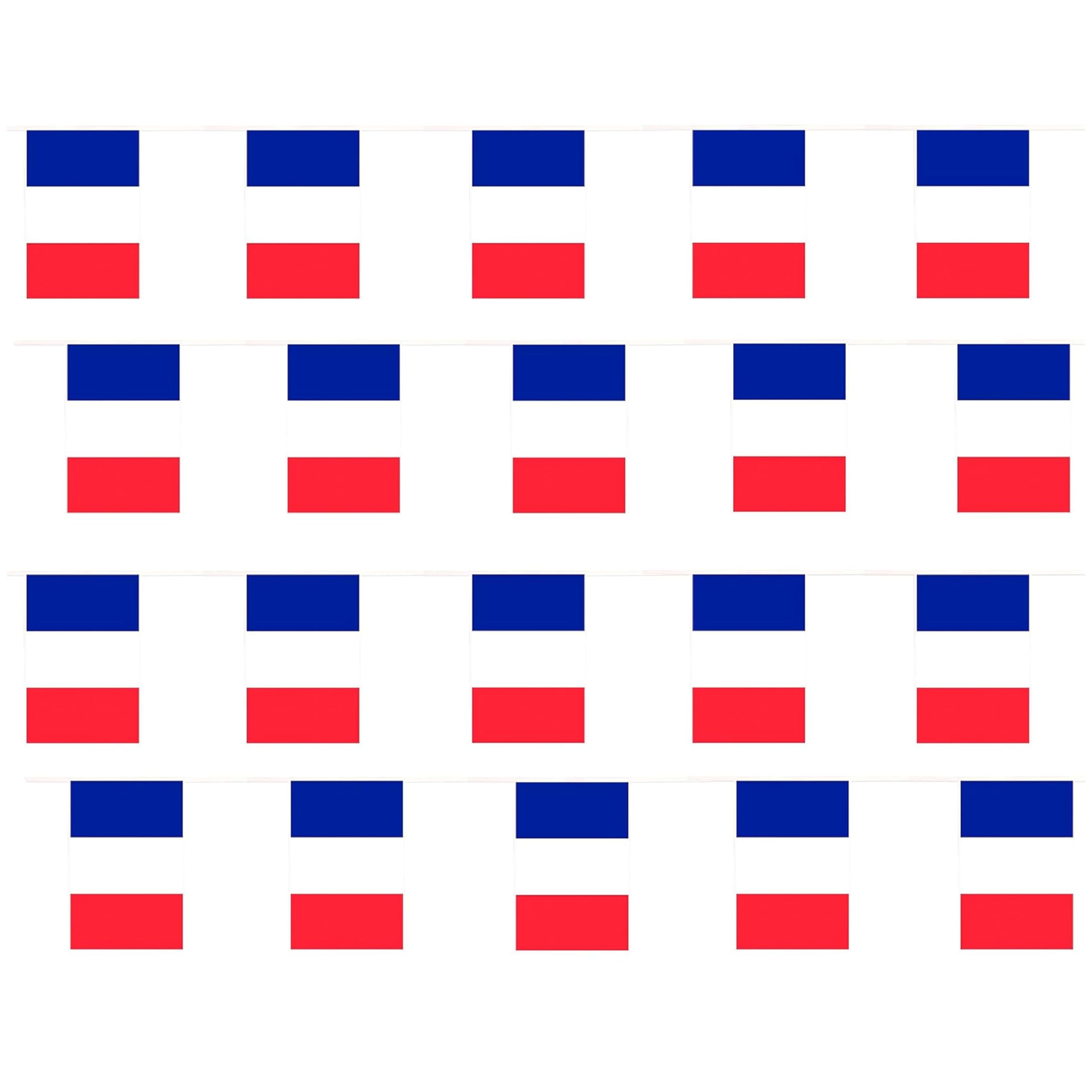 I LOVE FANCY DRESS French Flag Bunting - 10m 33ft - 20 Flag - Plastic all Weather France Bunting Decoration for Indoor Outdoor Sporting Events, Street Parties, Festivals and Celebrations Eurovision