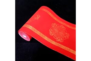 KYMY Red Xuan Paper by Roll,Red Chinese Calligraphy Paper (Red-Fu 17cm X 50 M&6.7 inchX164 feet)