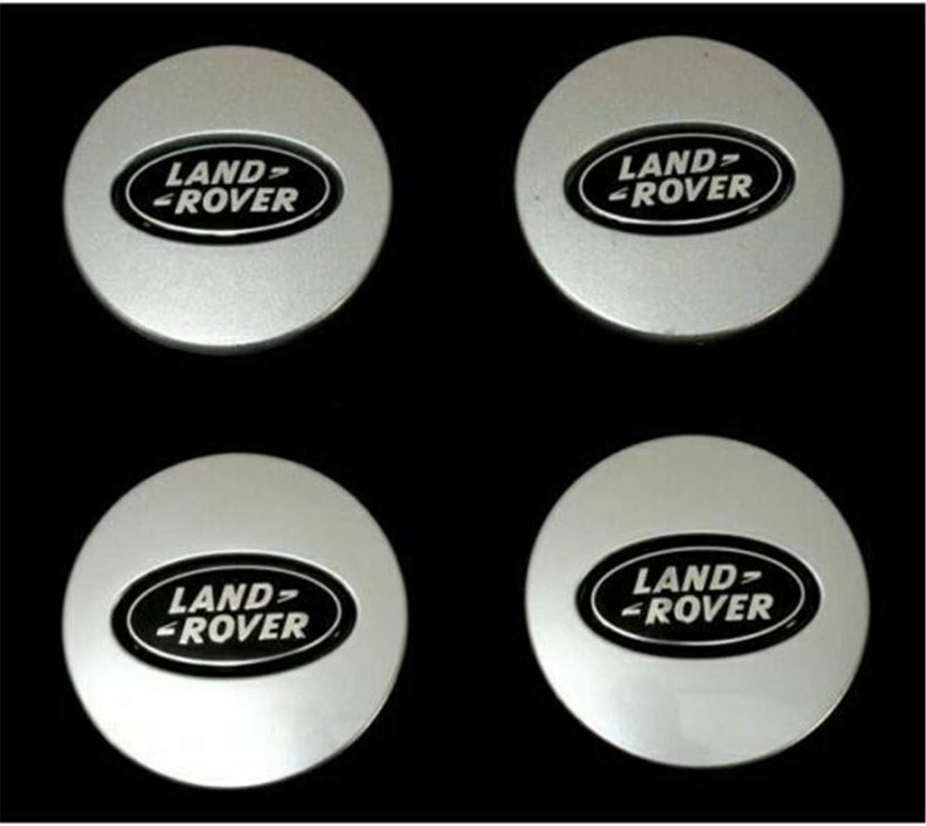 ean 4x LAND ROVER ALLOY WHEEL CENTRE HUB CAPS DISCOVERY FREELANDER RANGE EVOQUE 63mm