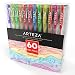 Arteza Gel Pens 60-Individual-Colors Acid-Free & Non-Toxic (0.8-1.0 mm Tips, Set of 60) primary