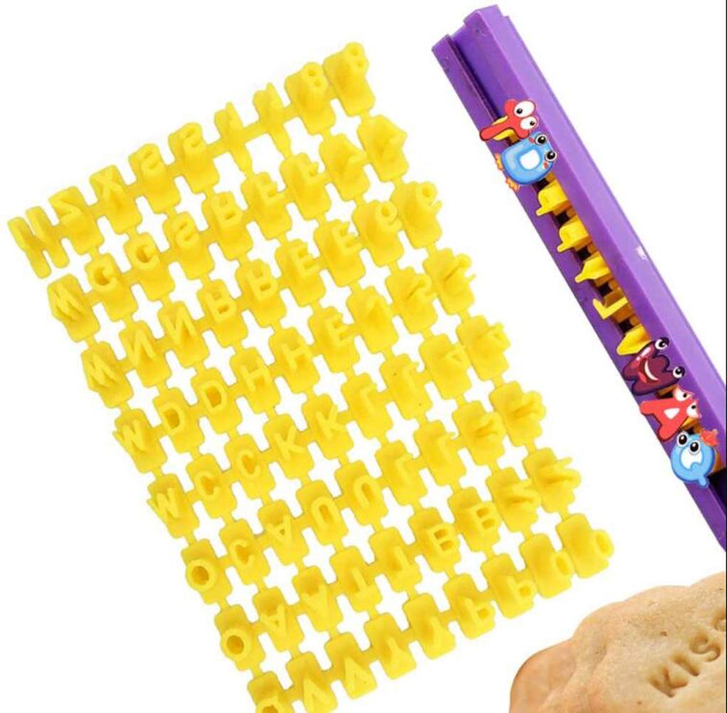 72 PCS Alphabet Number Letter Stamp DIY Mold Biscuit Cookie Cake Stamp Decorating Baking Tool Set Kitchen Craft Message Maker