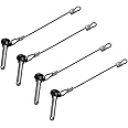 Thorn 4 PCS Bimini Top Pins 3/16" with Lanyard Hardware, Stainless Steel Quick Release Pins, Boat Bimini Top Hardware for Boat Bimini Top Deck Hinge