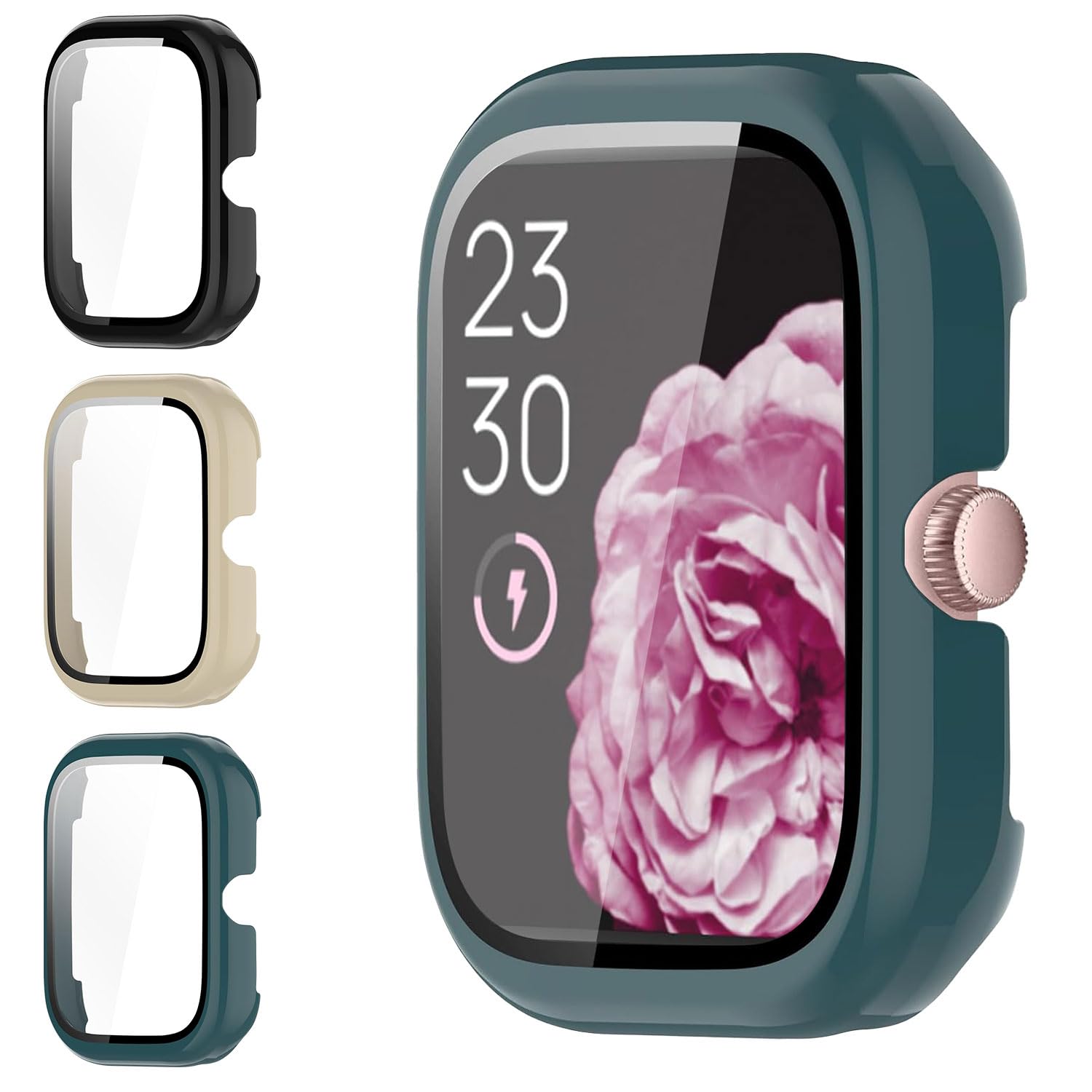 Photo 1 of [3Pack] Case with Tempered Glass Screen Protector Compatible with TOOBUR/Faweio/OCTANDRA/WMK IDW16 & Quican W16B, Bumper Full Coverage Protective Hard PC Cases Face Cover for IDW16 1.95"