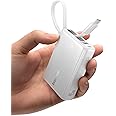 Baseus Power Bank, Picogo 10000mAh 45W 3-Output Portable Charger with Built-in USB-C Cable, PPS/PD QC Fast Charging External Battery Pack for iPhone 16/15/14/13 Series, Samsung, MacBook Pro, iPad