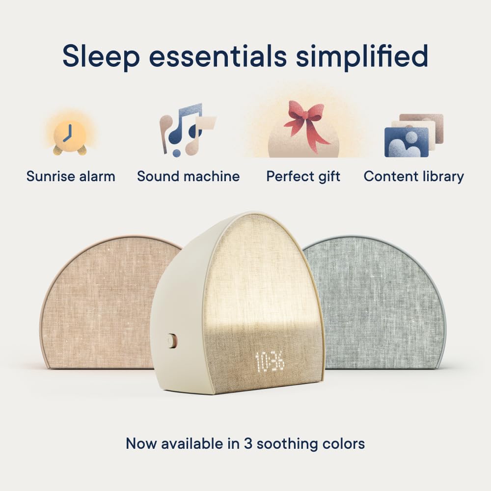 Hatch Restore 2 Sunrise Alarm Clock, Sound Machine, Smart Light (Latte