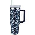 40 oz Tumbler with Handle and Straw Lid,Insulated Cup Reusable Stainless Steel Water Bottle Leak Proof Tumblers Mug Cups Gifts for Women Men As a Water&Coffee Suitable for Outdoor Car Travel/Sport