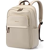 GOLF QUALITY Laptop Backpack for Women Travel Work Commute Casual Daypack Backpack Purse Computer Bags Fit 16 Inch Notebook (Apricot)