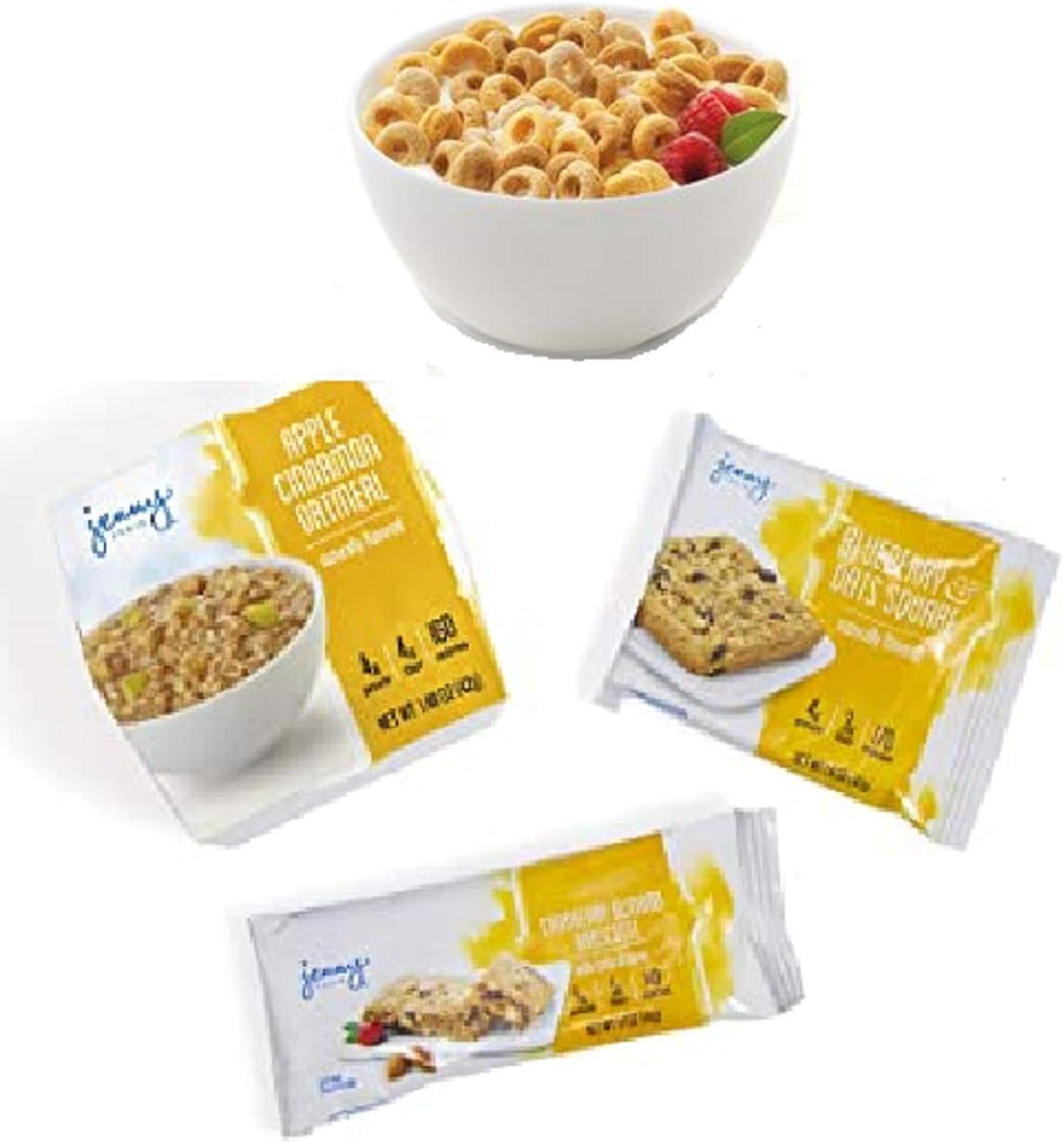 Jenny Craig Breakfast Variety Pack 10 Food Items 2 Syrup Packets