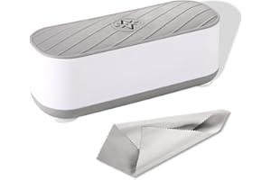 FLOVERKITY Ultrasonic Jewelry Cleaner, Professional Sonic Jewelry Cleaner, Jewelry Cleaner Ultrasonic Machine for Glasses, Jewelry, Earring Cleaner (Grey,40W, 22OZ/644ML) (11OZ) (3)