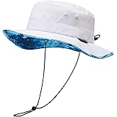 UVSAI UPF 50+ Foldable Sun Hat Patterned Under Brim Bucket Hats for Summer Hiking Fishing Beach Safari Men Women