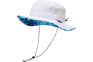 UVSAI UPF 50+ Foldable Sun Hat Patterned Under Brim Bucket Hats for Summer Hiking Fishing Beach Safari Men Women