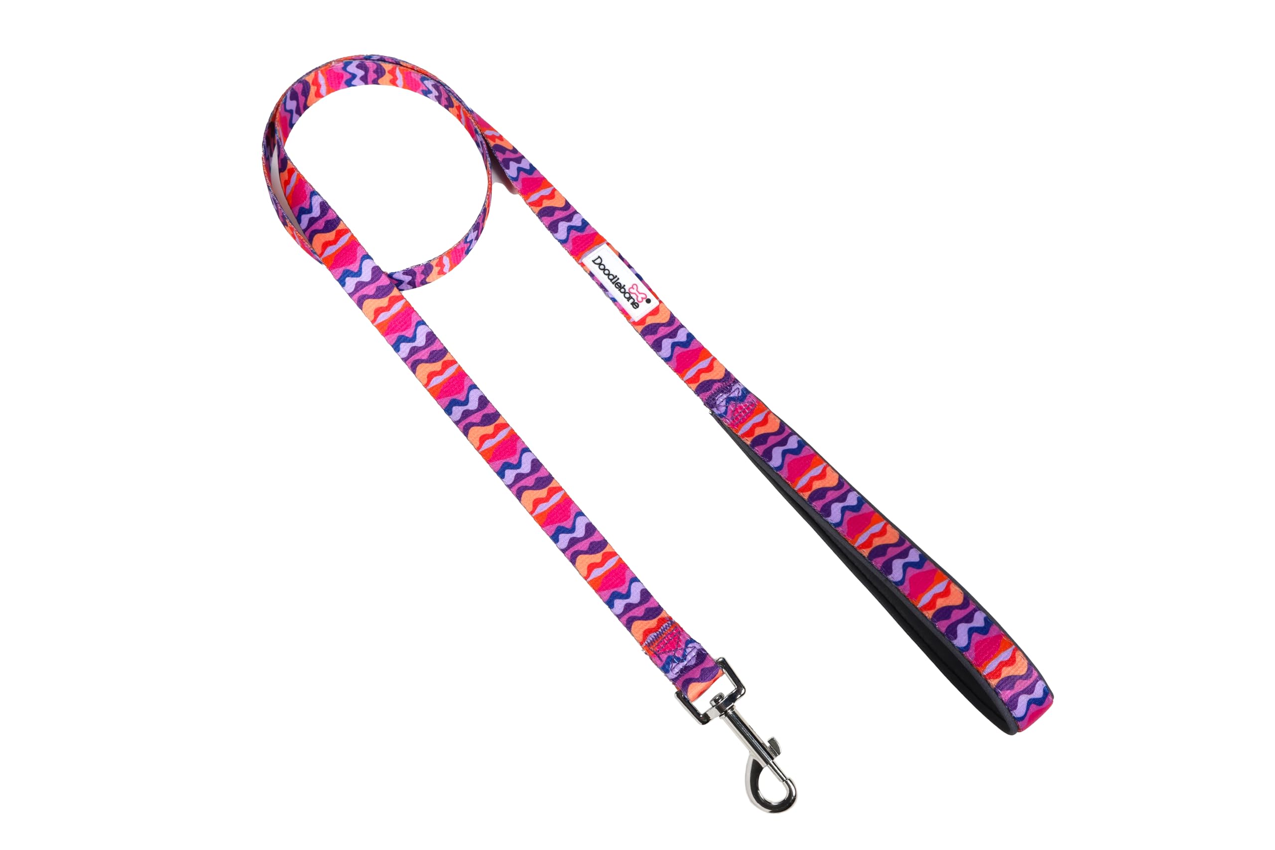 Doodlebone - Padded Dog Lead - Comfortable Dog Leash with Soft Neoprene Padded Handle, Strong Clip, 120cm Length, Machine Washable for Everyday Walks & Training - 25mm - Dunes