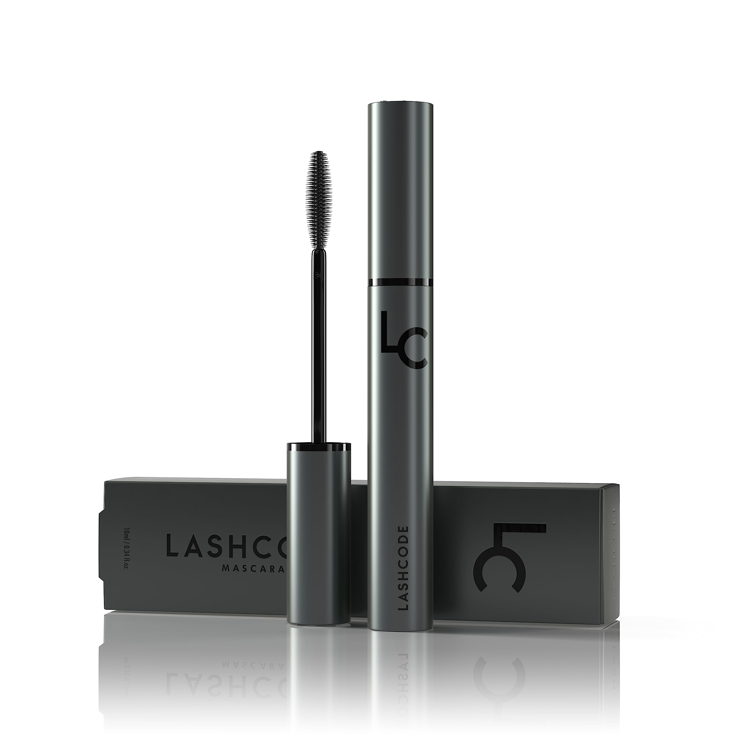 Lashcode Eyelash Mascara 10ml - extending mascara, thickens and stimulates lash growth with baicalein, arginine and germ extracts; incredible look and multiplied lash volume