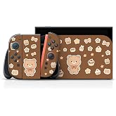 XSUID Brown Bear Vinyl Skin for Nintendo Switch 2 (2025) | Full-Body Protective Wrap, Anti-Scratch Decal, Easy to Apply &amp; Remove