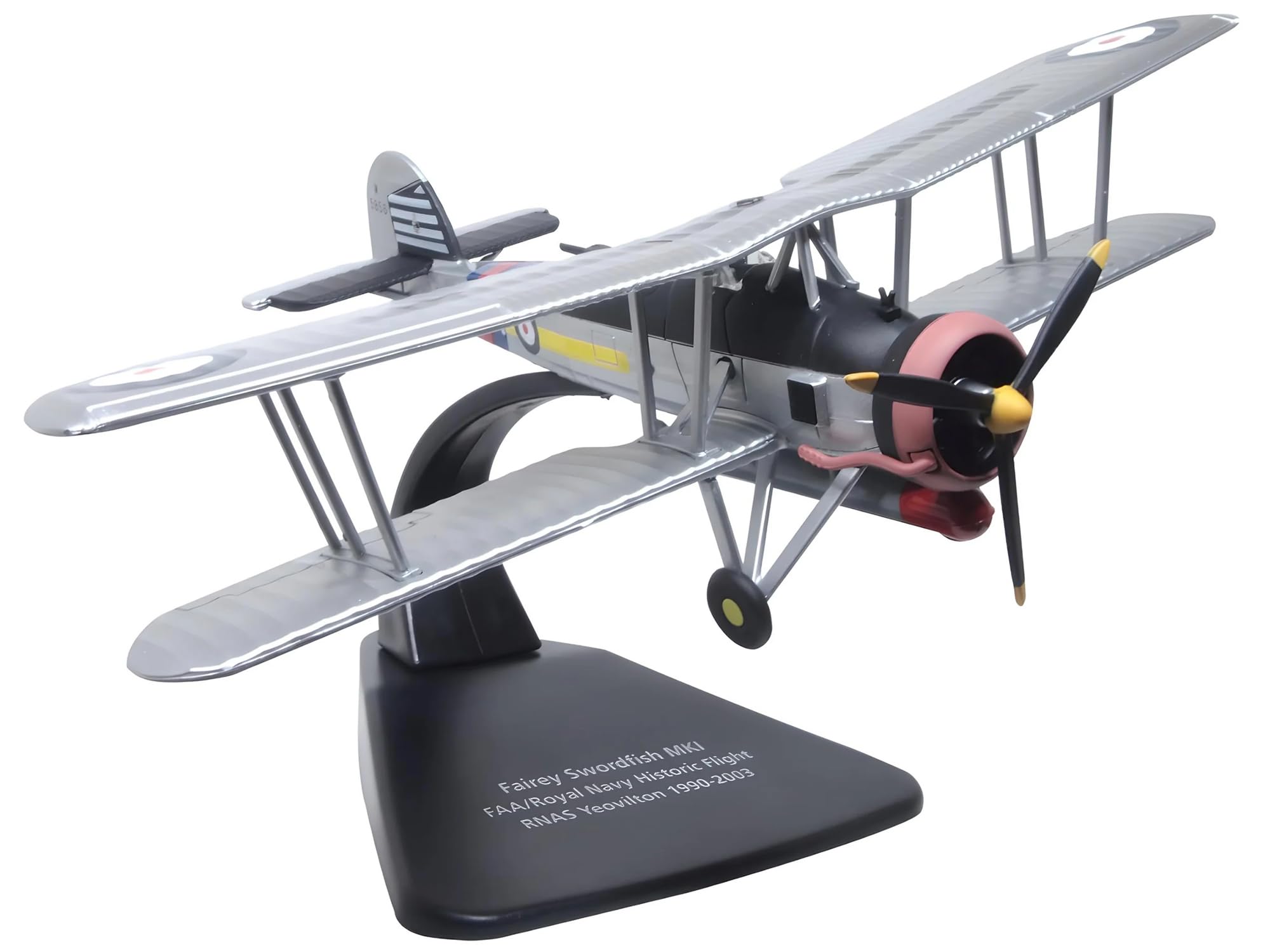 Herpa Military Model Airplane, Fairey Swordfish FAA/RN Historic Flight, RNAS Yeovilton, Scale 1:72 - Model Building Airplane, Aircraft Model for Collectors, Miniature Decoration, Army Aviator Made of