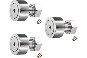 uxcell 3Pcs Cam Follower Track Runner Bearings CF18/KRV40 X Needle Roller Stud Track Bearing, 40mm Roller Diameter, M18 Stud 