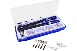 86Pcs Rivet Nut Tool Kit,Hand Rivnut Tool Blind Nut Rivet Gun kit Wrench Threaded Insert Rivnut Nutsert with M6/ M3/M4/M5/M8 