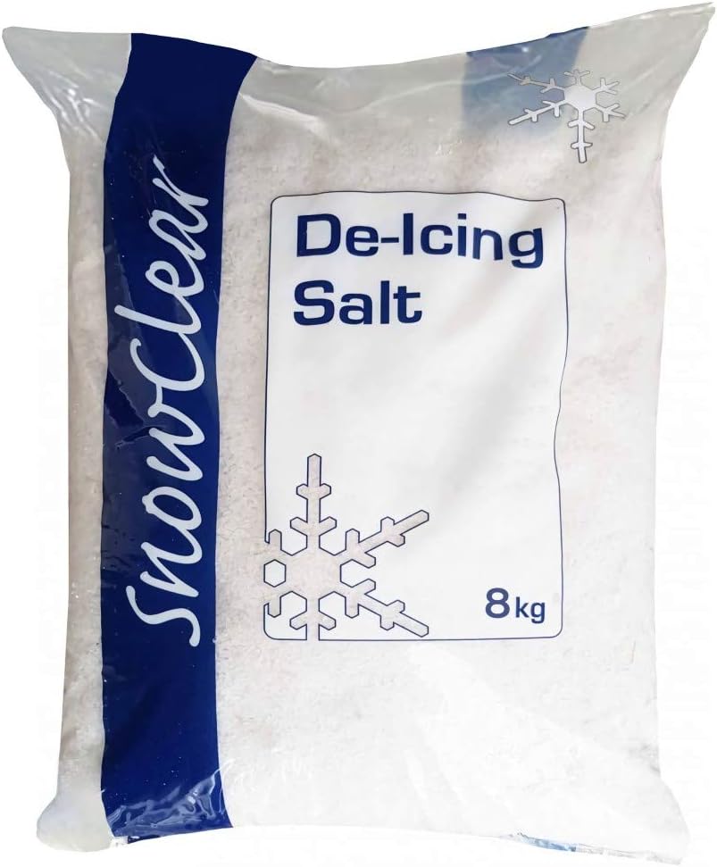SNOWCLEAR Salt for DeIcing Roads and Paths from Snow and ice x2 8kg