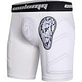COOLOMG Adult Mens Baseball Padded Sliding Shorts with Soft Protective Cup for Football Lacrosse