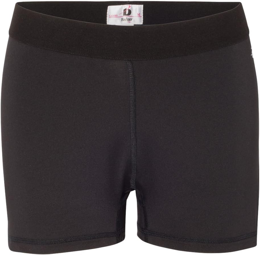 Pro-Compression Volleyball Shorts Moisture Wicking Stretch Fit Girls 2.5" & Ladies 3" Inseam (3 Colors)