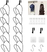LINFIDITE Hat Rack Hanger Organizer 10 Pack Ring Style Wall/Door Mount view 1