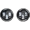 Indian Motorcycle Driving Lights Pathfinder S LED, Pair, for Specific Challenger, Chief, Chieftain, Pursuit Dark Horse, Roadmaster Limited Models and More, Gloss Black, 3.5-Inch Size - 2884708-266