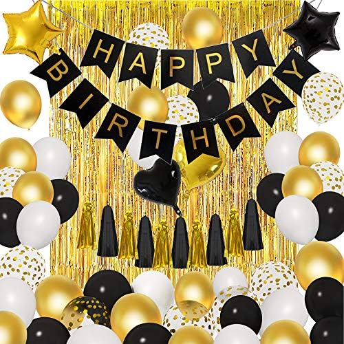 Black and gold party supplies Clearance