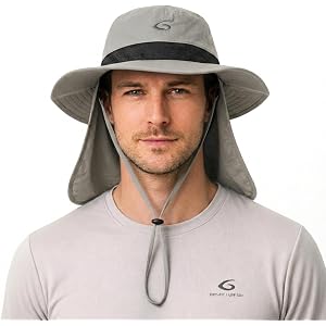 UVCoolix™ Cooling Sun Hat with Neck Flap,UPF 50+ Wide Brim UV Protection Boonie for Hot Outdoor Days