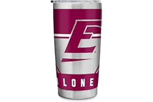 Rico Industries NCAA Eastern Kentucky Colonels 20oz Stainless Steel Tumbler with Lid - Great For Coffee, Tea, Water or Cocktails