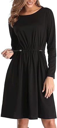 black elastic dress