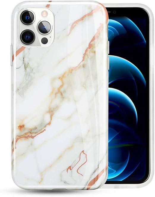 Emzhole Case Compatible With Iphone 12 Pro Max Case Shiny Fashion Marble Design Soft Tpu Slim Cover Case For Iphone 12 Pro Max 6 7 Inches White Amazon Ca Cell Phones Accessories