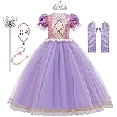 IZKIZF Little Girls Sofia Princess Costume Birthday Christmas Party Halloween Cosplay Fancy Dress Up Outfits w/Accessories
