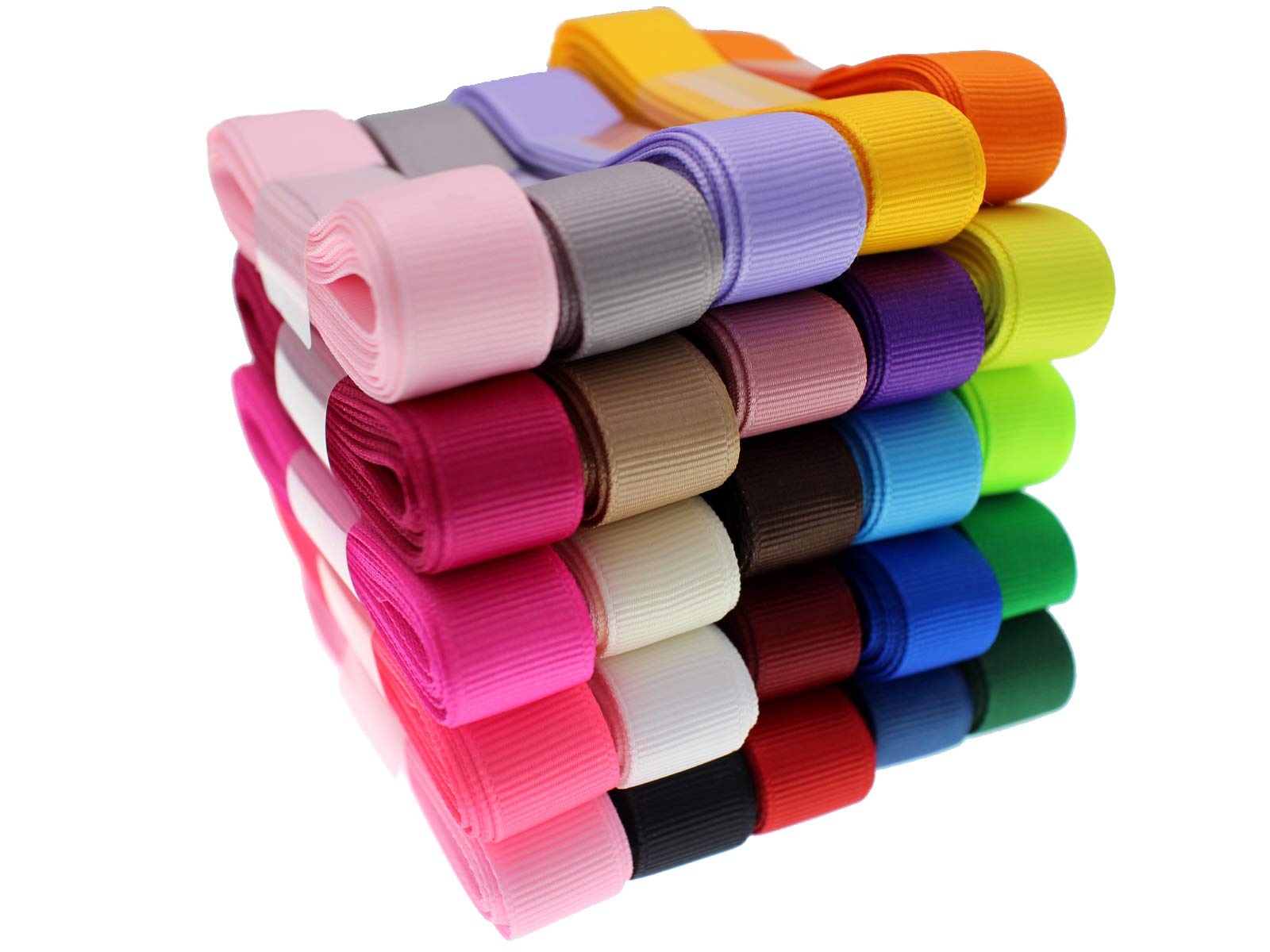 Jesep 100 Yards 5/8" Soild Grosgrain Ribbon Boutique Gift Wrapping Package Ribbon, DIY Crafts Bow Hair Headband Accessories Assorted Ribbon (5/8" 1.5cm)