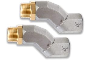 KALAGEEN (3/4" NPT, 2PCS) Fuel Hose Swivel 360 Rotating Connector for Fuel Transfer Pump Fuel Nozzle Multi Plane Fuel Plane Swivel