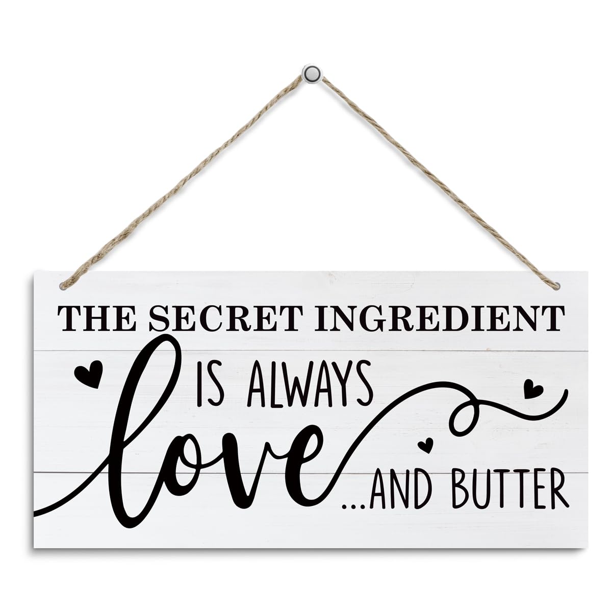 Photo 1 of ***BROKEN***
Funny Kitchen Sign, The Secret Ingredient Is Always Love and Butter Sign, Decorative Hanging Wall Plaque Decor Sign, Farmhouse Home Decor for Kitchen, Kitchen Wall Decoration, Rustic Hanging Sign
