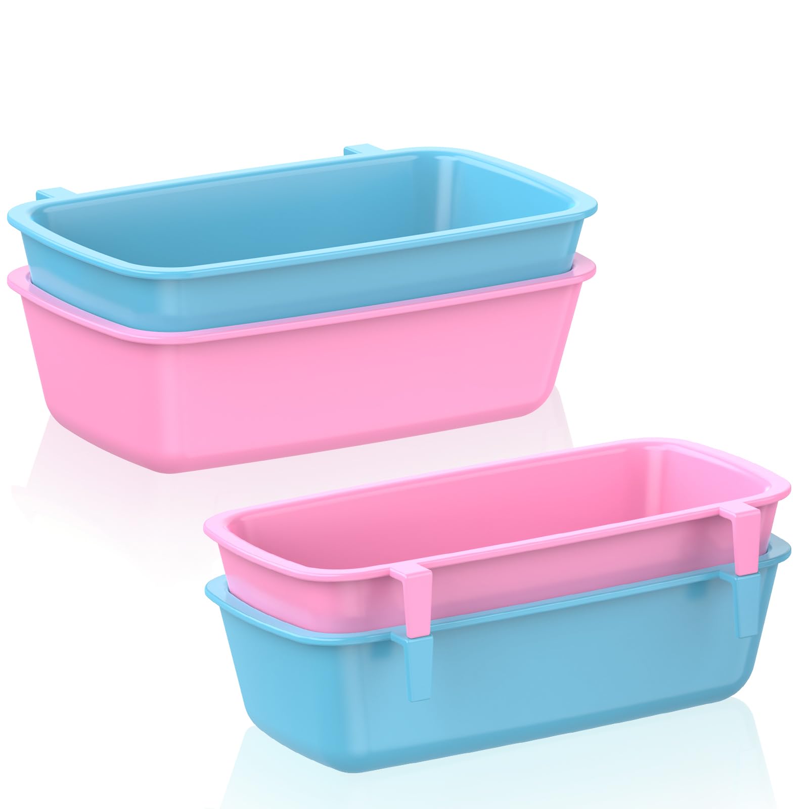 Photo 1 of Pawfly 4 Pcs Cage Cups Hanging Plastic Bird Cage Feeders with Hooks 10 oz Rabbit Feeders for Cages Rabbit Food Bowls Waterers Bunny Cage Feeding Dishes for Small Pets Parrots Hamsters Guinea Pigs