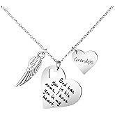 JoycuFF God Has You in His Arms I Have You in My Heart Memorial Gifts for Loss of Loved One Stainless Steel Silver Pendant Necklace Sympathy Gifts for Women Sister
