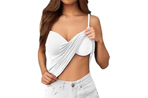 Womens Tank Top with Built in Bra Padded Sleeveless Workout Yoga Camisole Stretch Slim Fit Scoop Neck Casual Tops