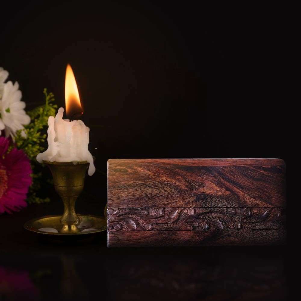 S.B.ARTS Wooden Keepsake Box, Handcarved Decorative Memorial Urn for Human & Pet Ashes Urns - Extra Small - Image 4