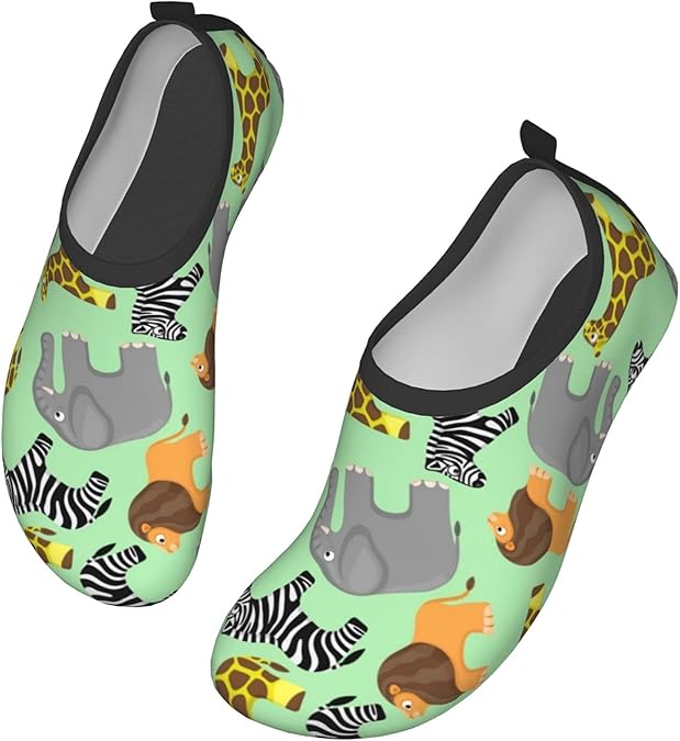 Cute African Animals Water Shoes Swim Wading Shoes Barefoot Shoes for Women Men