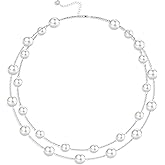 TEN MIRO 16k Gold Plated Chunky Gold Plated Necklace for Women Non Tarnish, 36'' /92cm Long Chunky Heart Necklace layered Puffy Heart Necklaces Long Thick Pendant Bold Statement Necklaces for Women Trendy